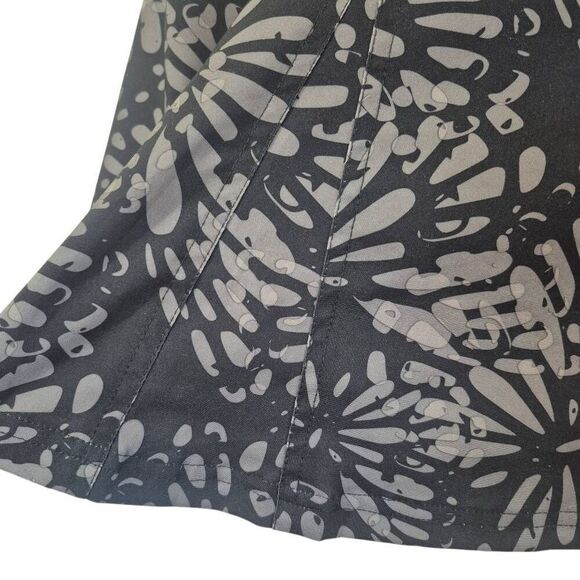 Rip Skirt Women's Shibori Charcoal Floral Poly/Spandex Wrap Skirt - Picture 11 of 14
